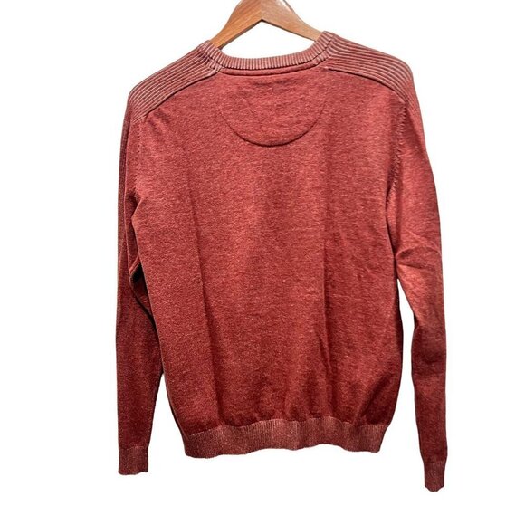 Manguun Mens Copper Brown Crew Neck Slim fit Pullover Sweater Size Medium - Picture 5 of 11